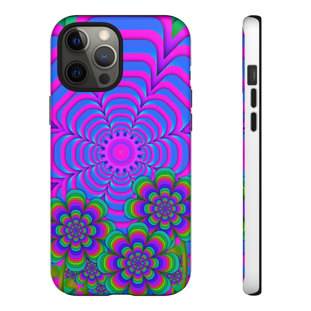 Sun Gazer Purple Flower Of Life iPhone Case