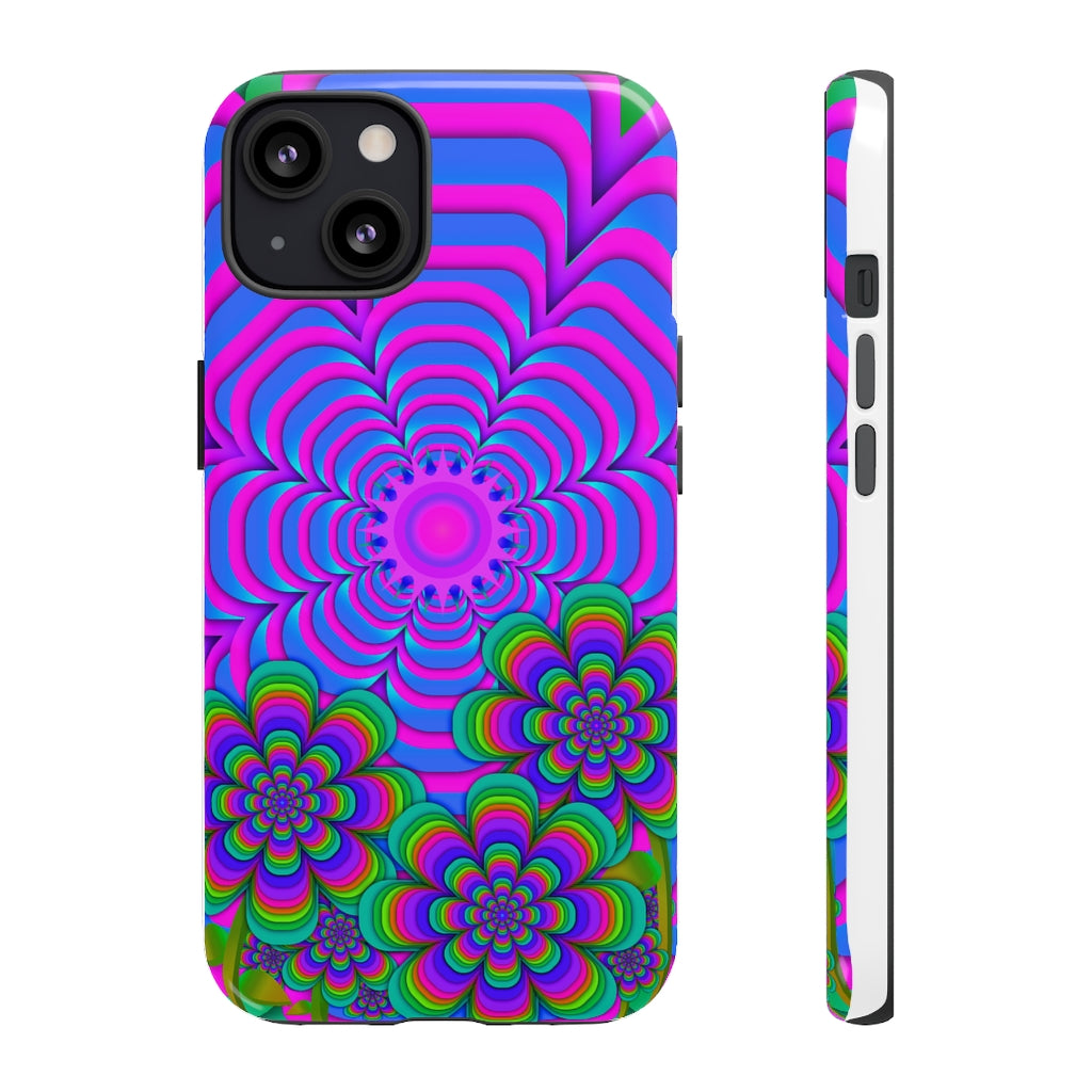 Sun Gazer Purple Flower Of Life iPhone Case BlissOfInfinity