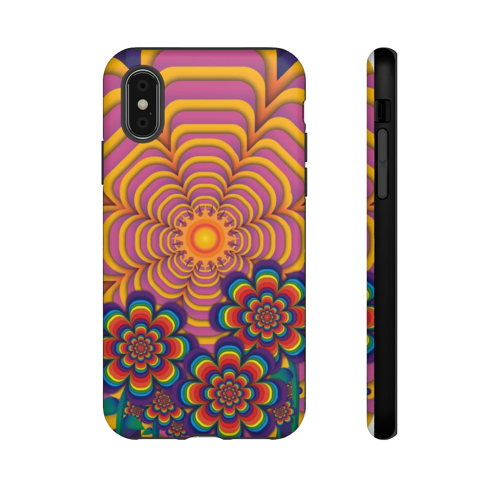 Sun Gazer Yellow Flower Of Life iPhone Case