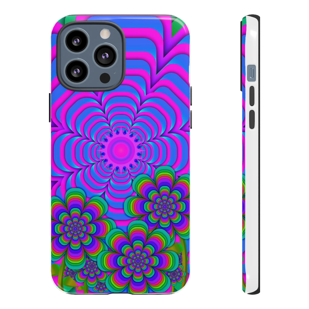 Sun Gazer Purple Flower Of Life iPhone Case