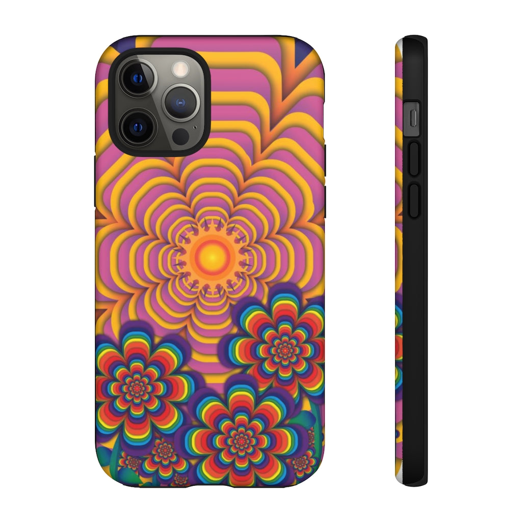 Sun Gazer Yellow Flower Of Life iPhone Case