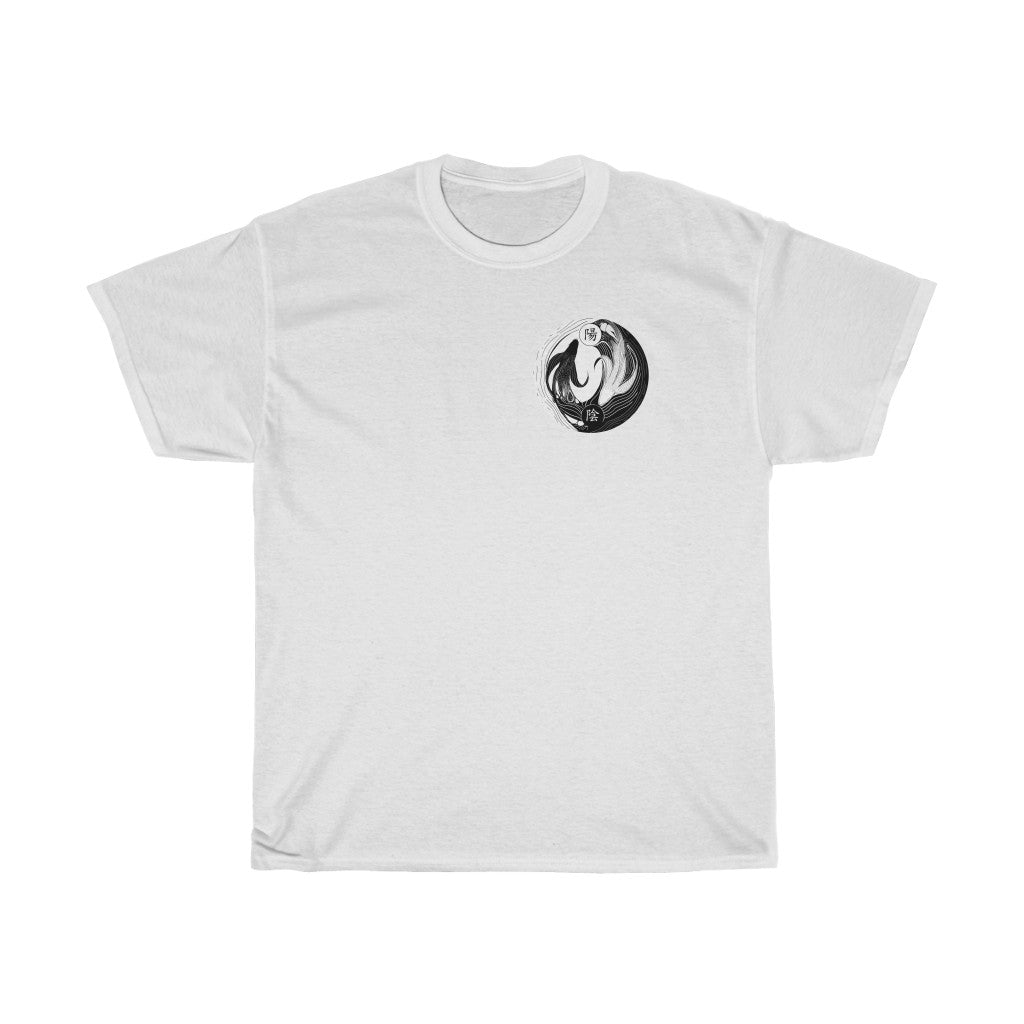 YIN YANG Balance Chinese Cosmic Duality  Heavy Cotton Tee