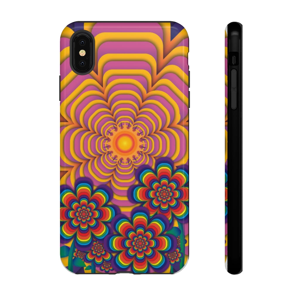 Sun Gazer Yellow Flower Of Life iPhone Case