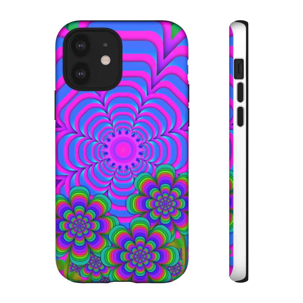 Sun Gazer Purple Flower Of Life iPhone Case