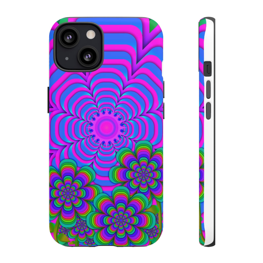 Sun Gazer Purple Flower Of Life iPhone Case