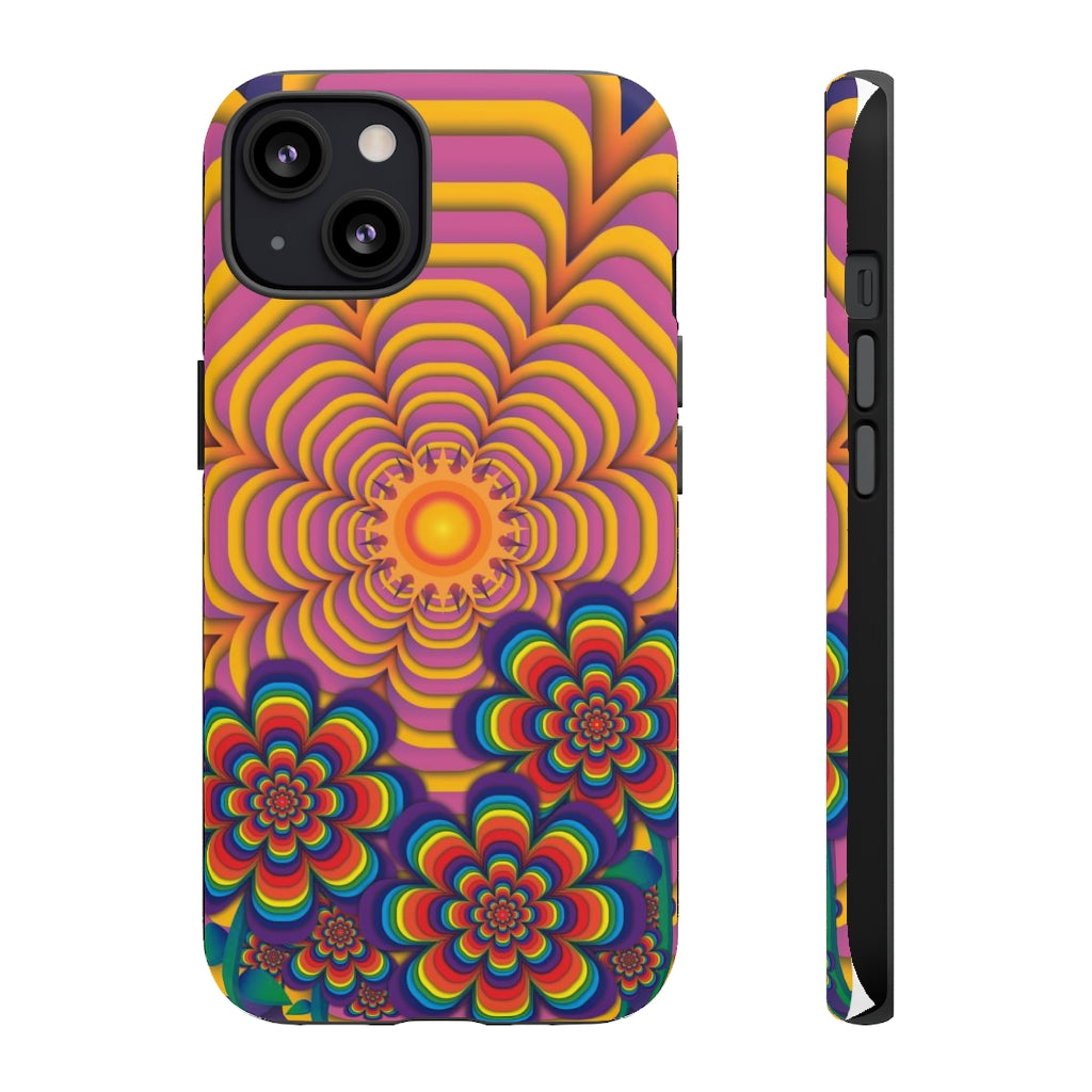 Sun Gazer Yellow Flower Of Life iPhone Case