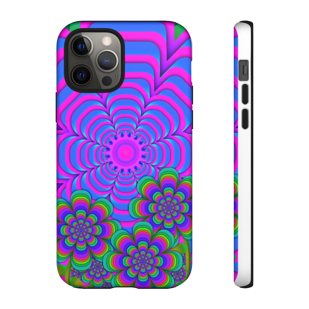 Sun Gazer Purple Flower Of Life iPhone Case