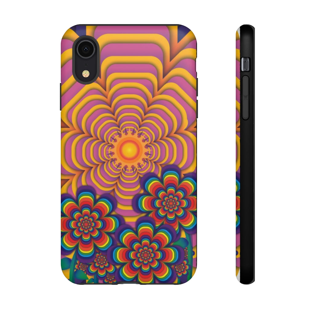 Sun Gazer Yellow Flower Of Life iPhone Case