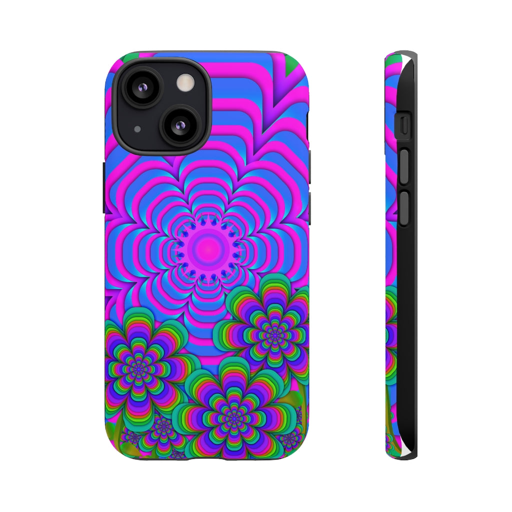 Sun Gazer Purple Flower Of Life iPhone Case