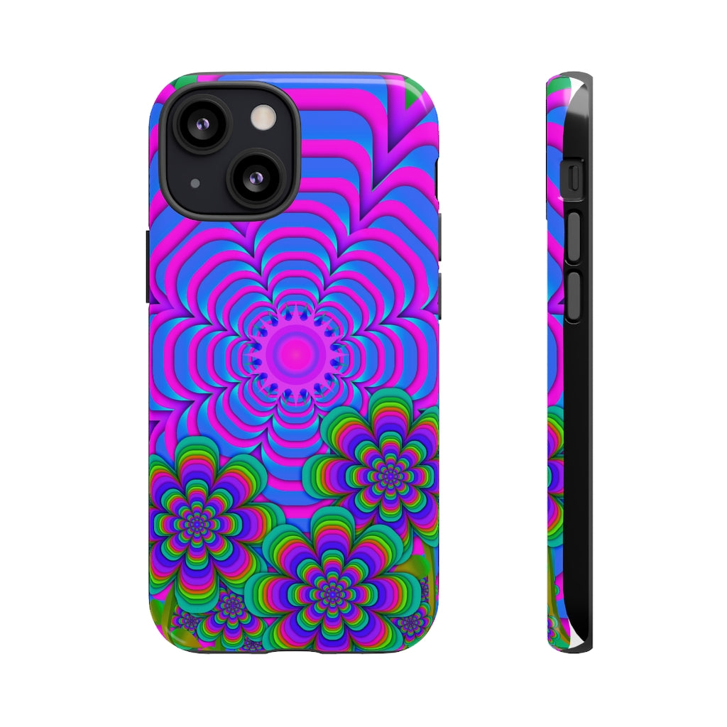 Sun Gazer Purple Flower Of Life iPhone Case