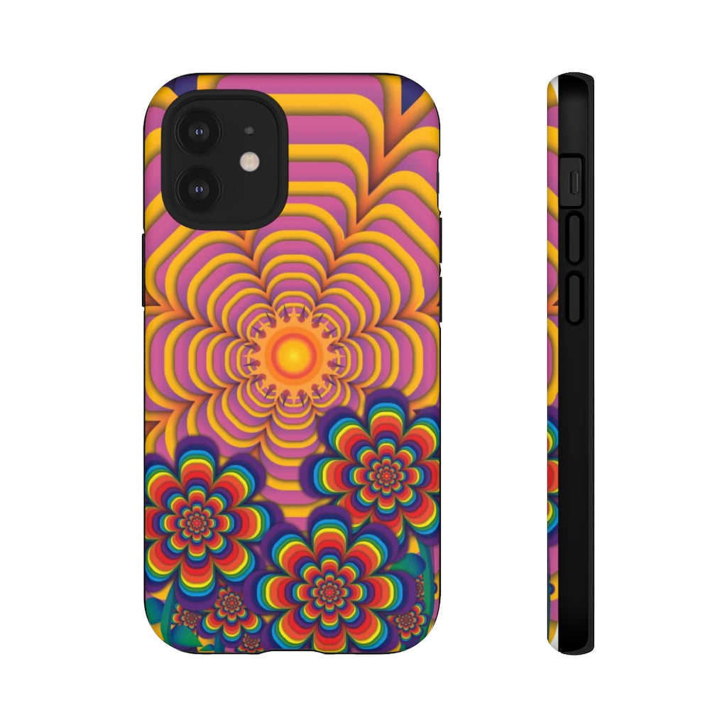 Sun Gazer Yellow Flower Of Life iPhone Case