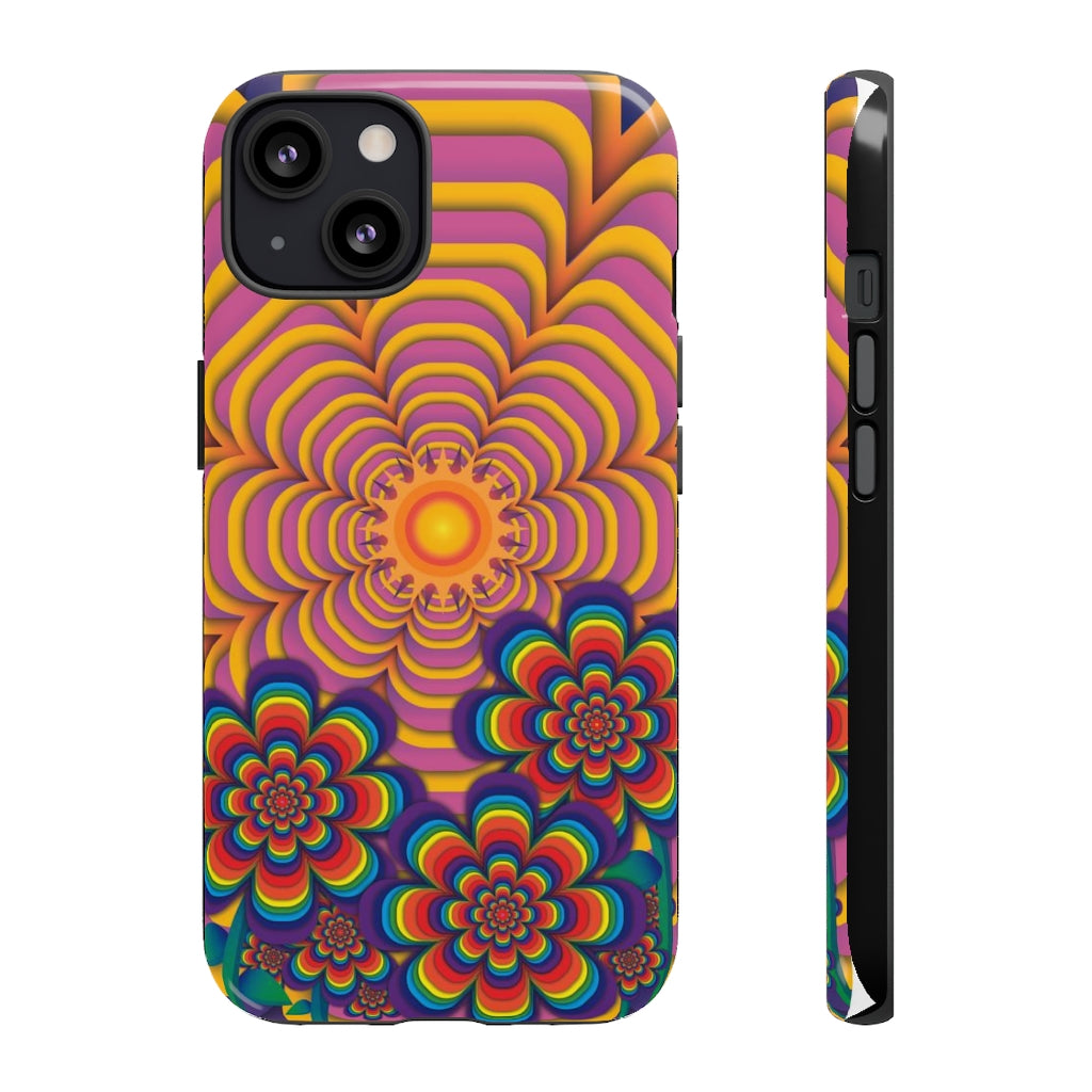 Sun Gazer Yellow Flower Of Life iPhone Case