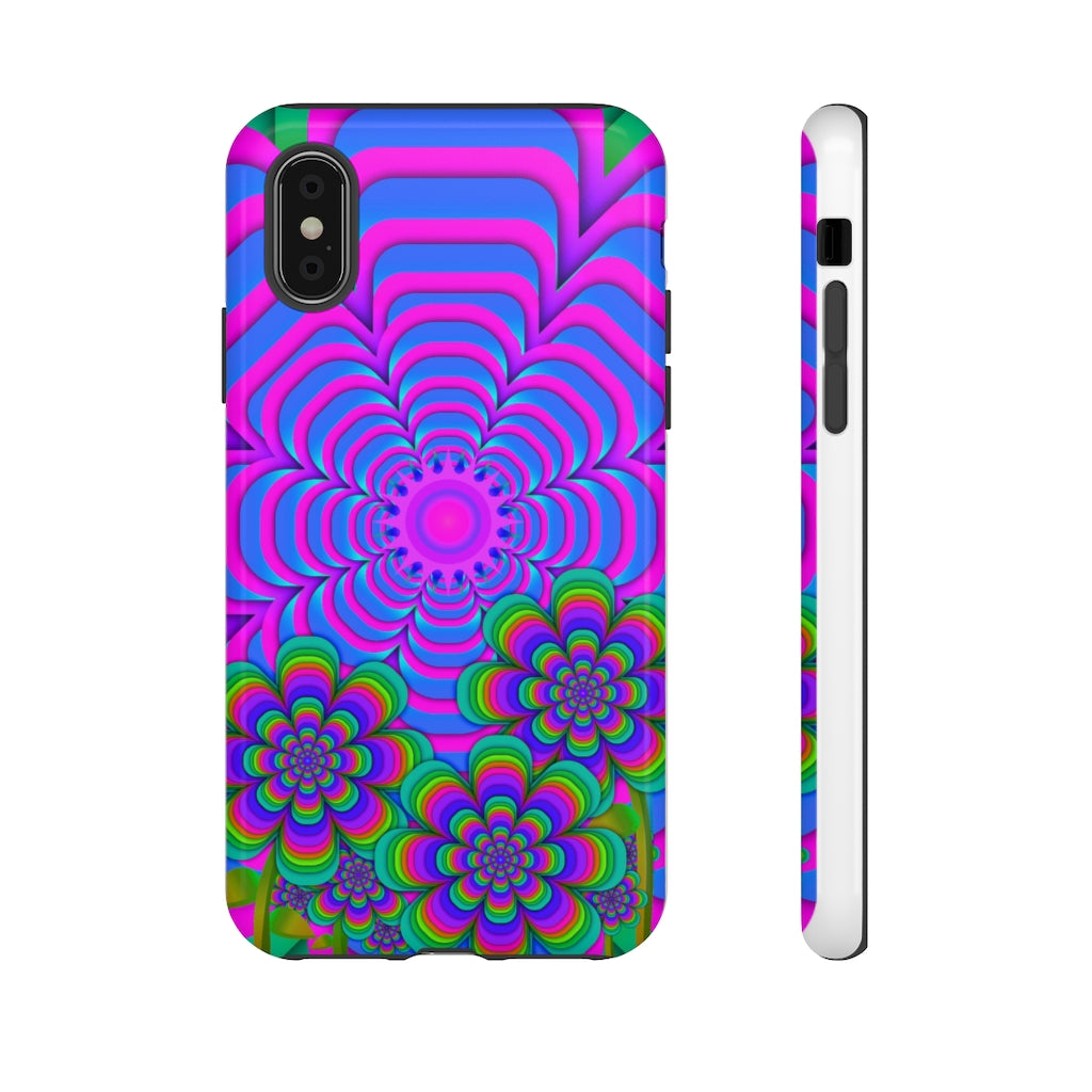 Sun Gazer Purple Flower Of Life iPhone Case