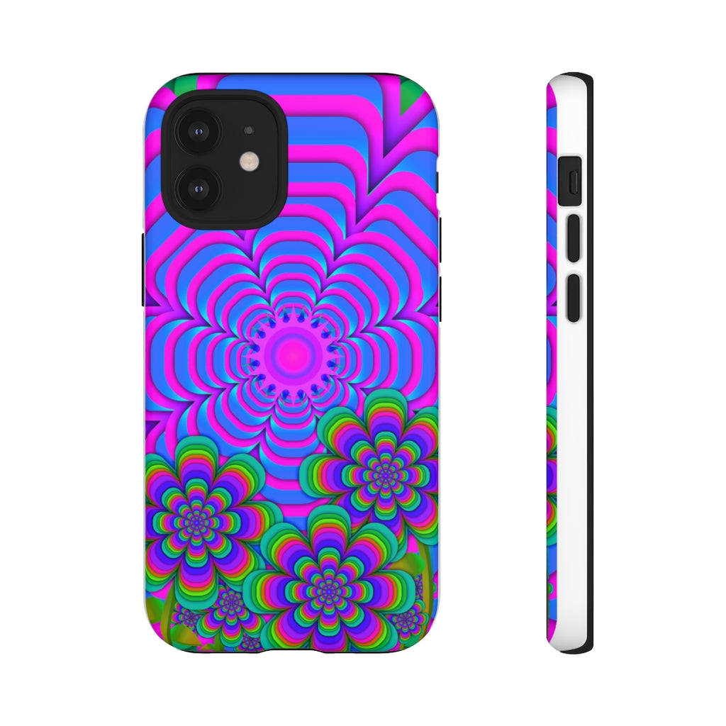 Sun Gazer Purple Flower Of Life iPhone Case