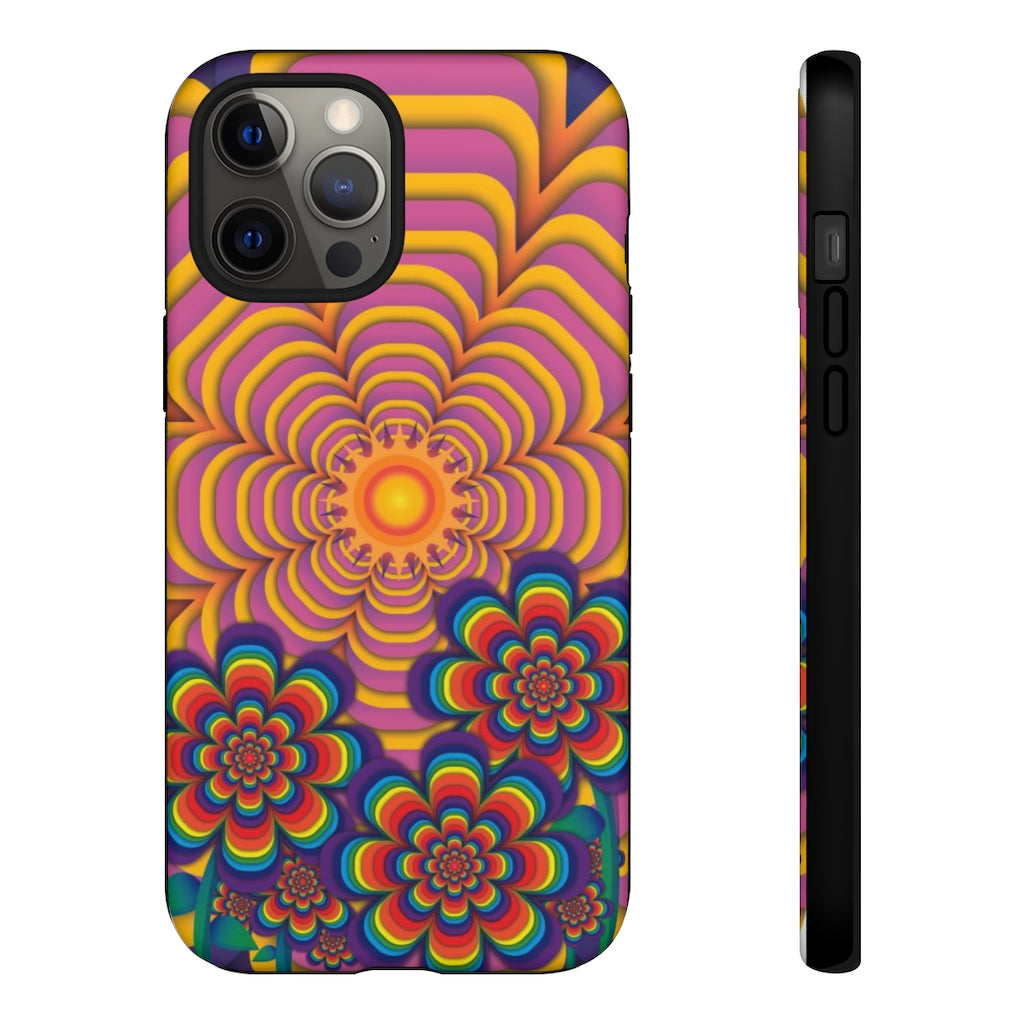 Sun Gazer Yellow Flower Of Life iPhone Case