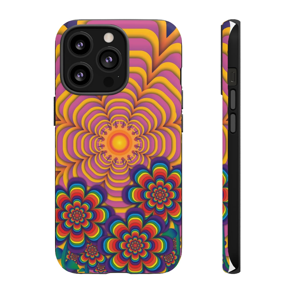 Sun Gazer Yellow Flower Of Life iPhone Case