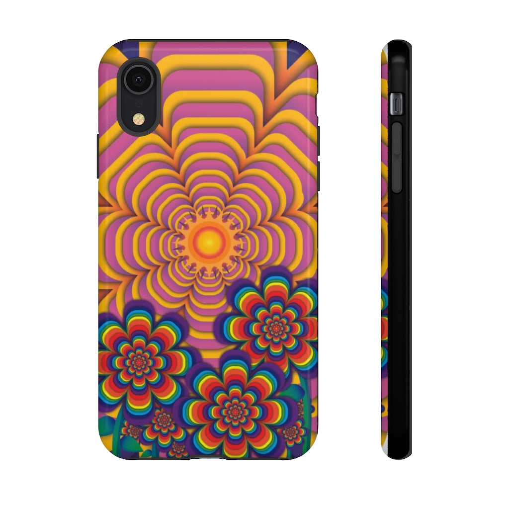 Sun Gazer Yellow Flower Of Life iPhone Case