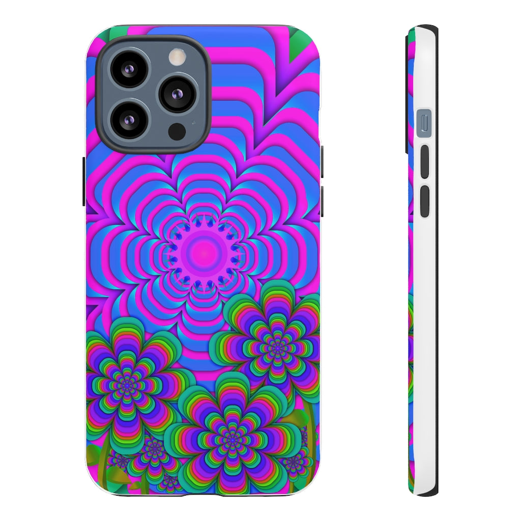 Sun Gazer Purple Flower Of Life iPhone Case