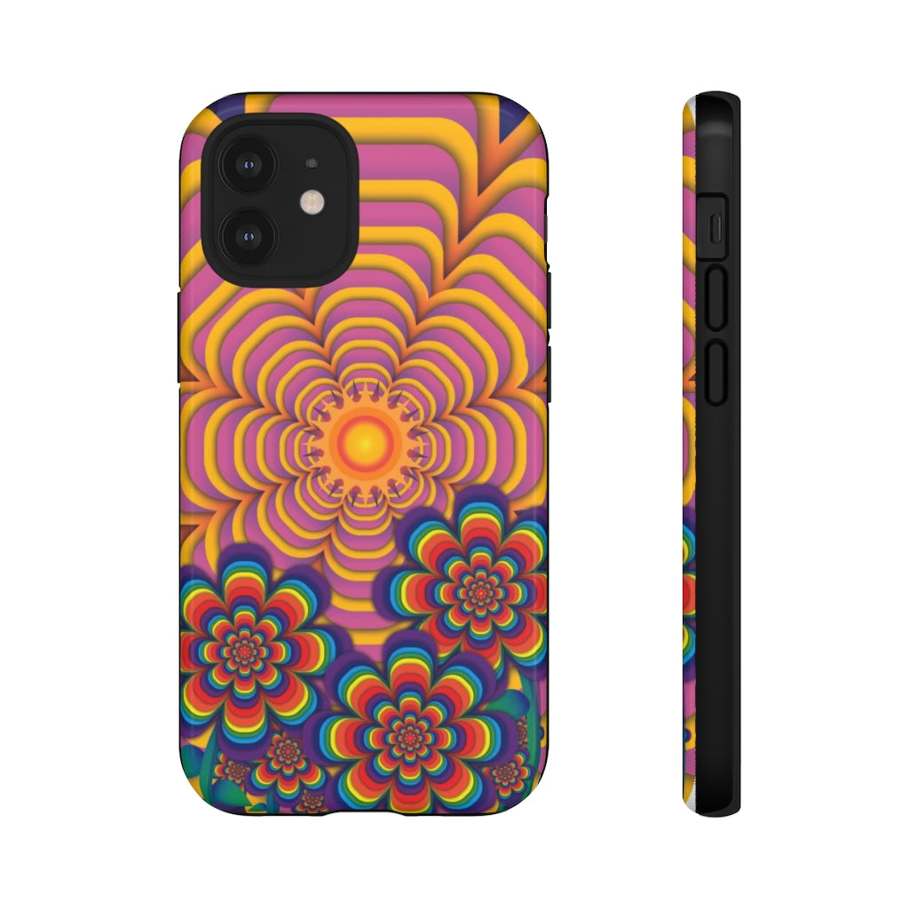 Sun Gazer Yellow Flower Of Life iPhone Case