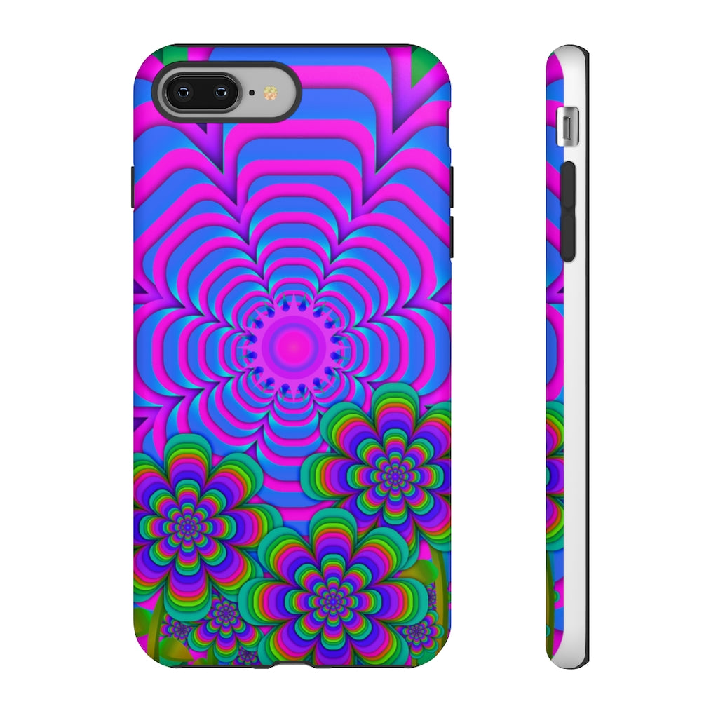 Sun Gazer Purple Flower Of Life iPhone Case