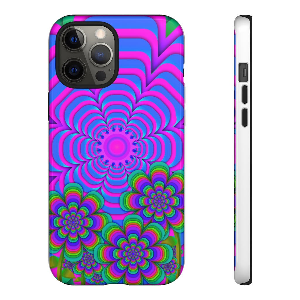 Sun Gazer Purple Flower Of Life iPhone Case