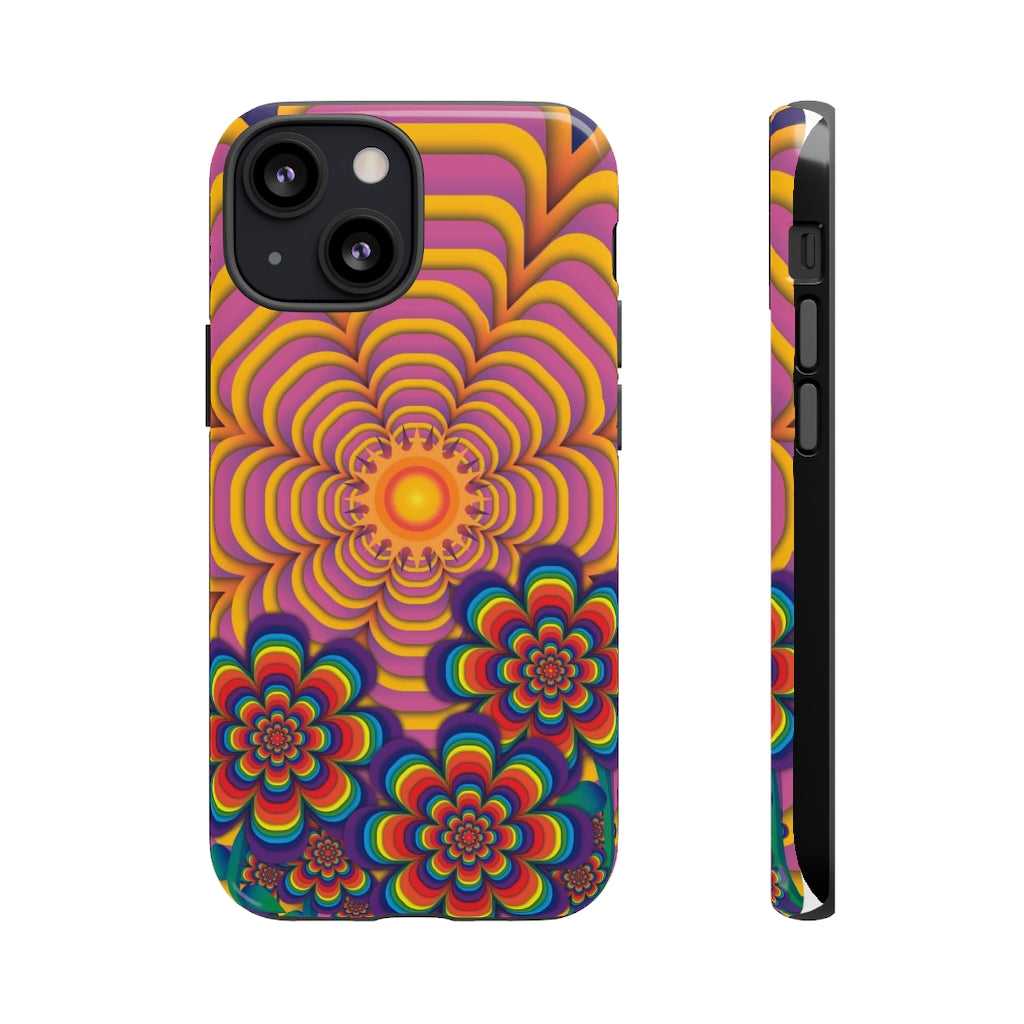 Sun Gazer Yellow Flower Of Life iPhone Case