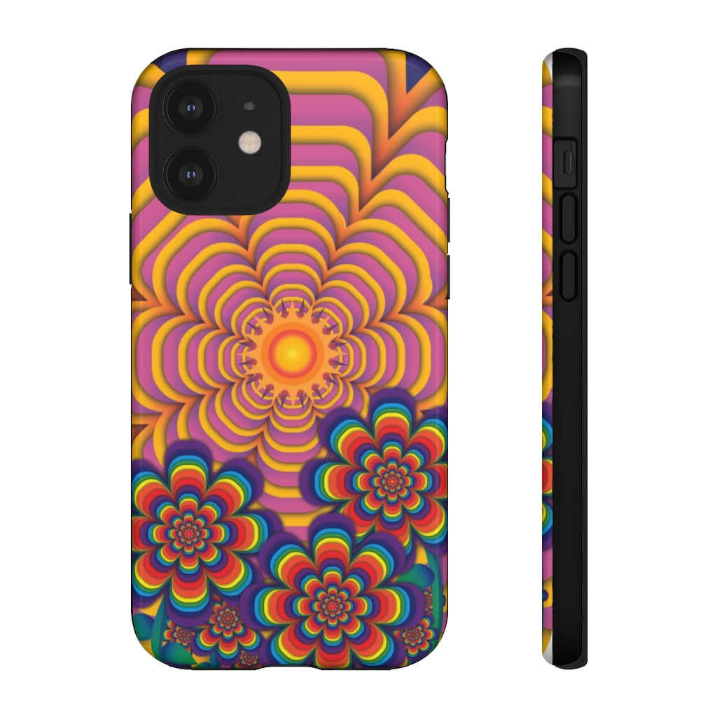 Sun Gazer Yellow Flower Of Life iPhone Case