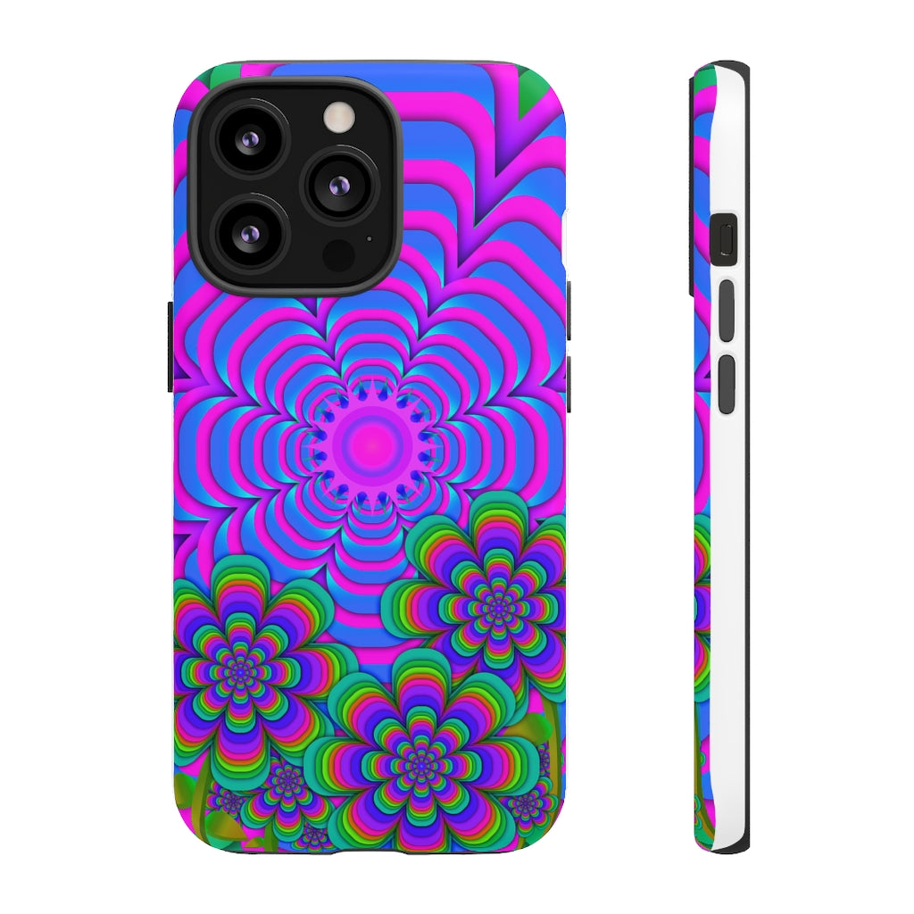 Sun Gazer Purple Flower Of Life iPhone Case