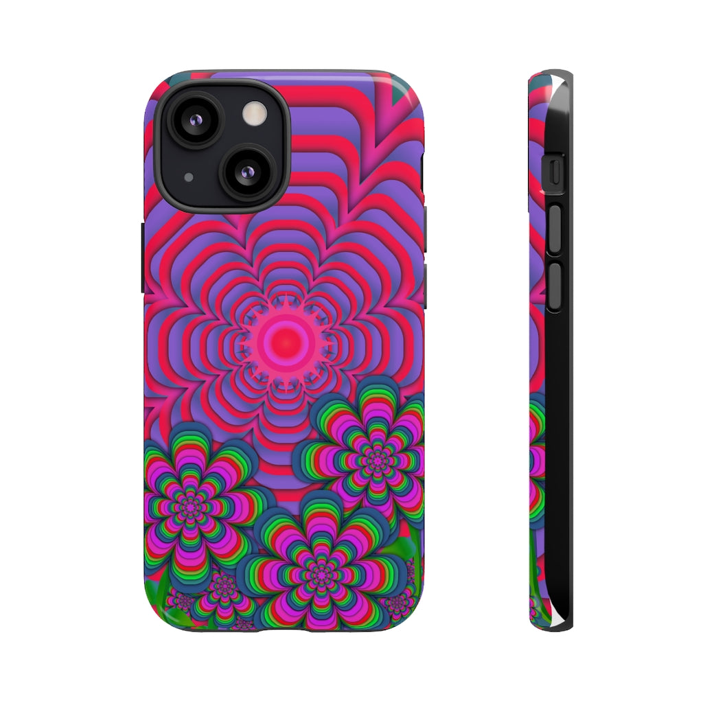 Sun Gazer Red Flower Of Life iPhone Case