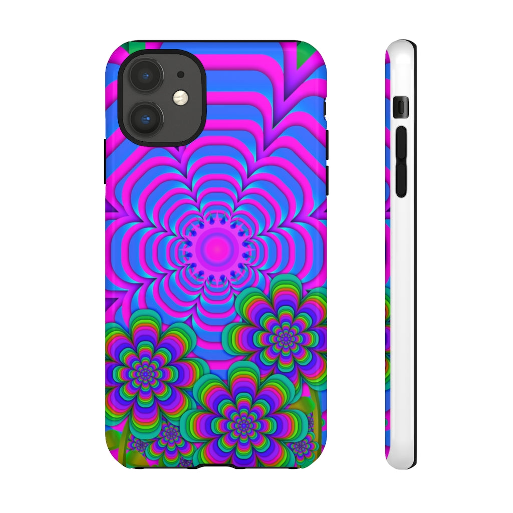 Sun Gazer Purple Flower Of Life iPhone Case