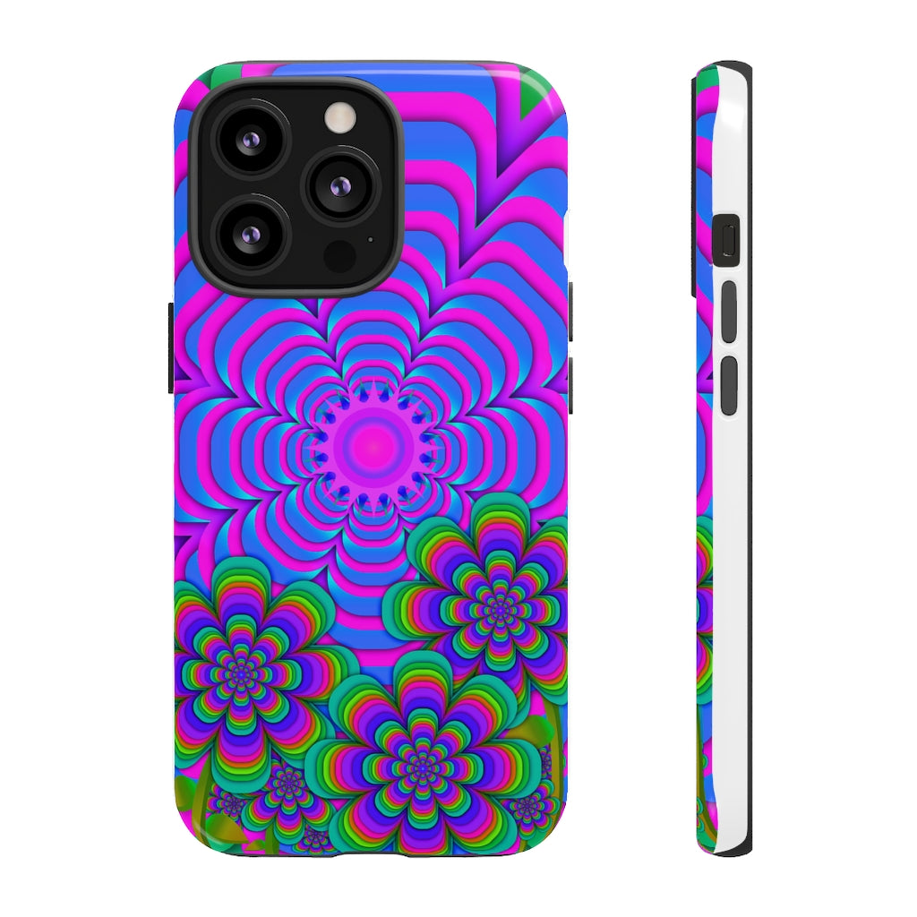 Sun Gazer Purple Flower Of Life iPhone Case