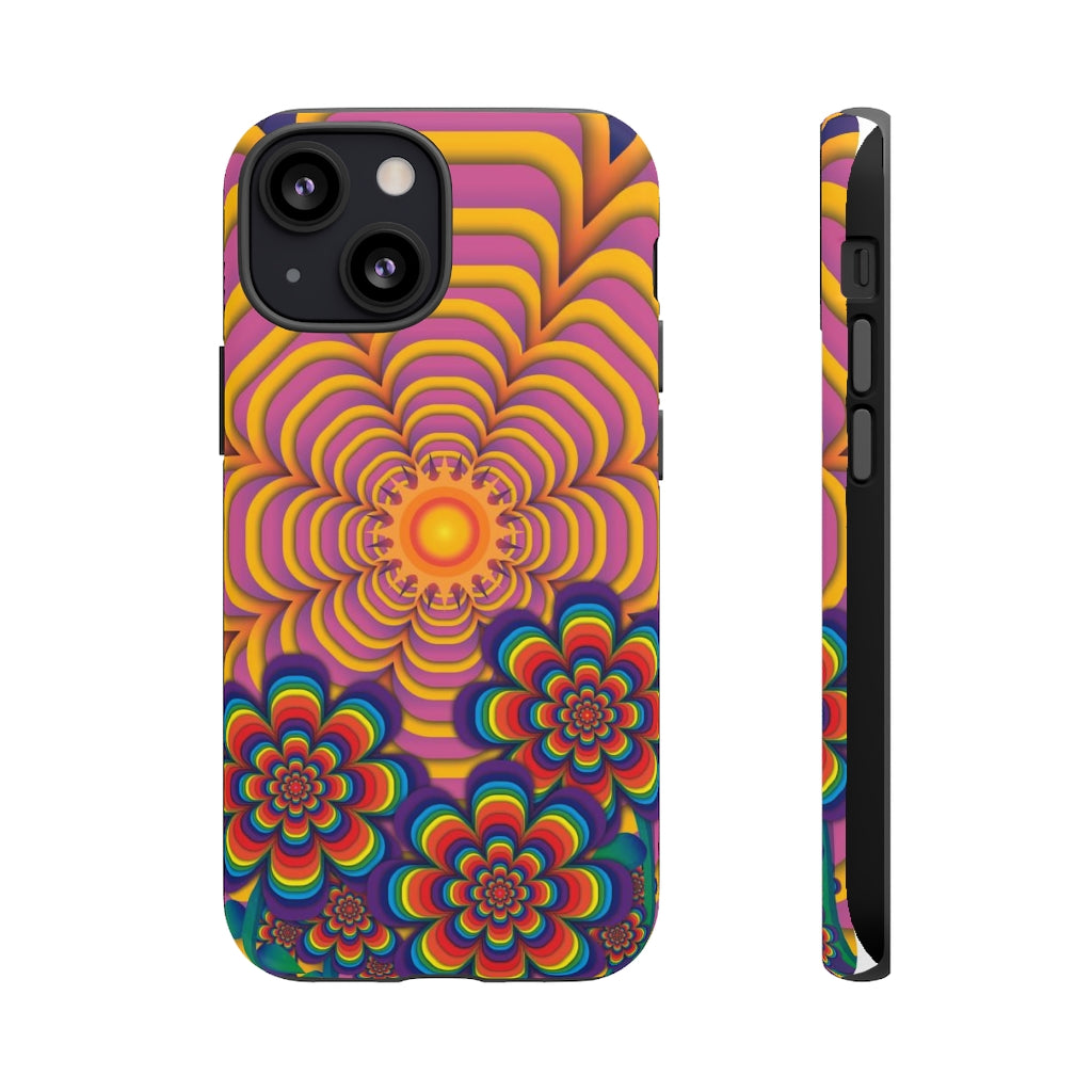 Sun Gazer Yellow Flower Of Life iPhone Case