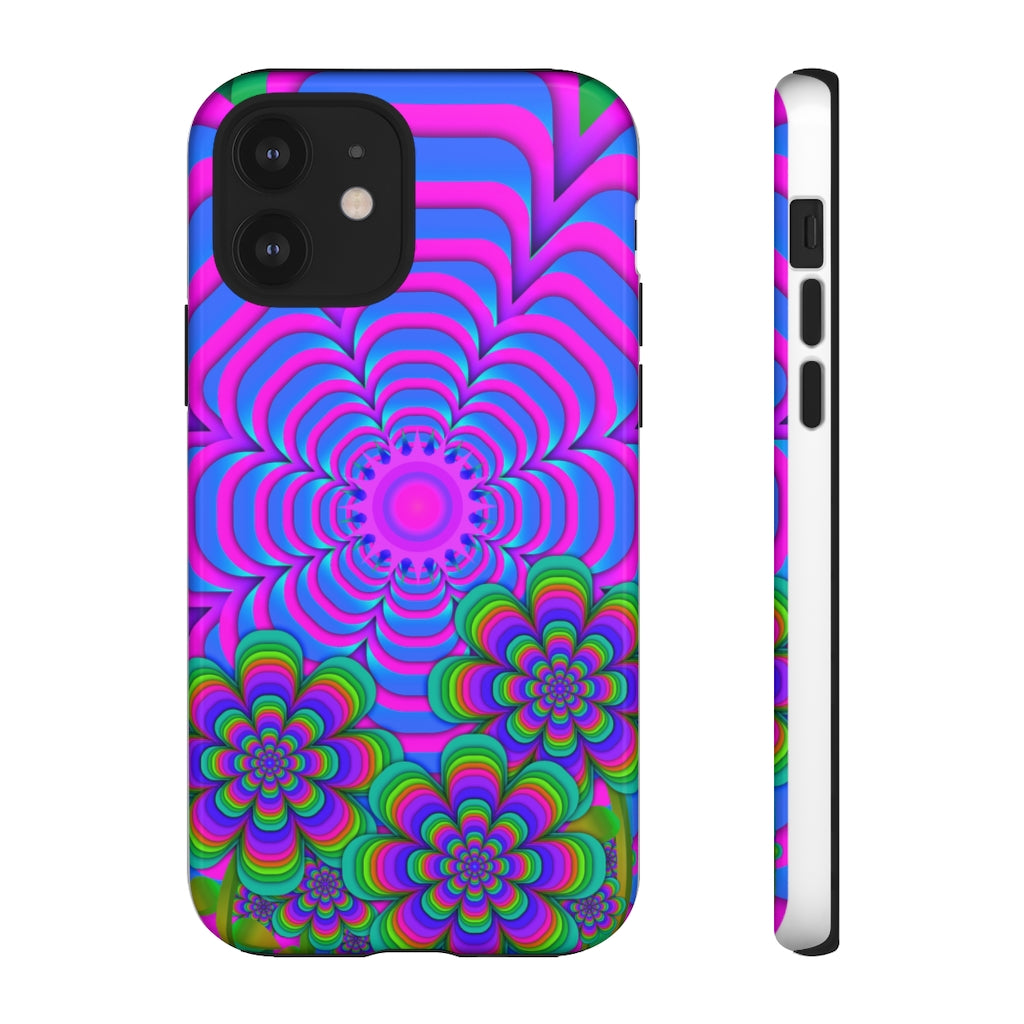 Sun Gazer Purple Flower Of Life iPhone Case