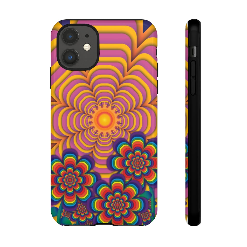 Sun Gazer Yellow Flower Of Life iPhone Case