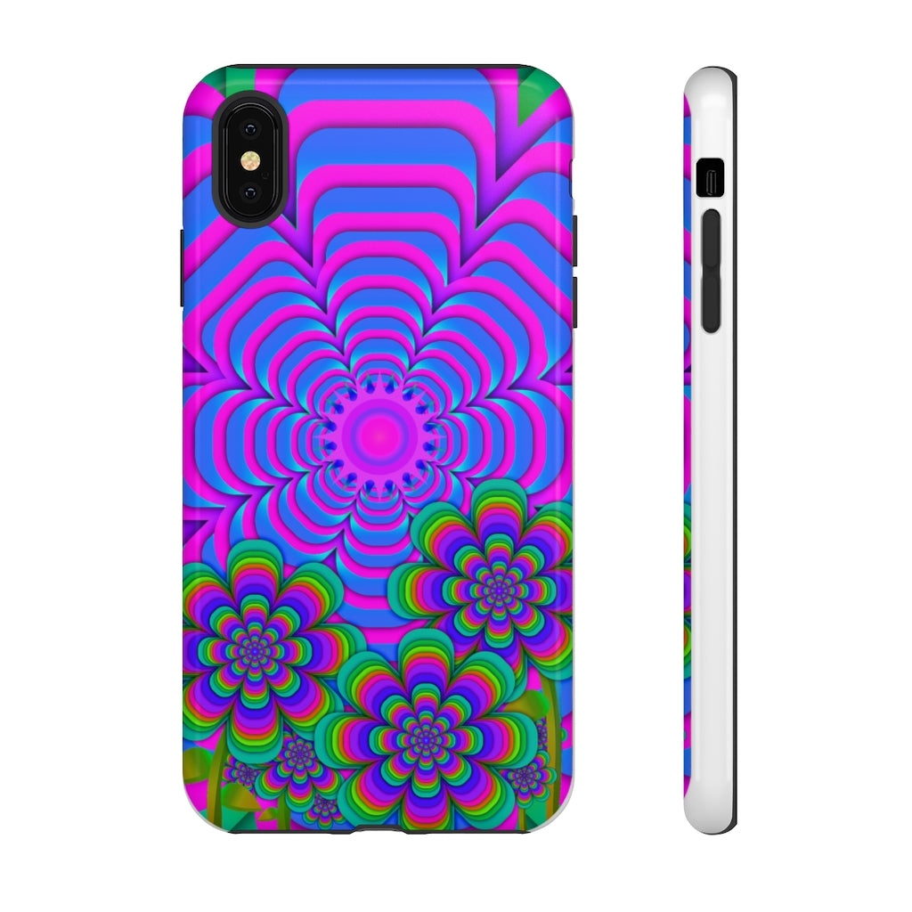 Sun Gazer Purple Flower Of Life iPhone Case