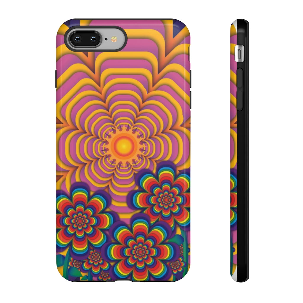 Sun Gazer Yellow Flower Of Life iPhone Case