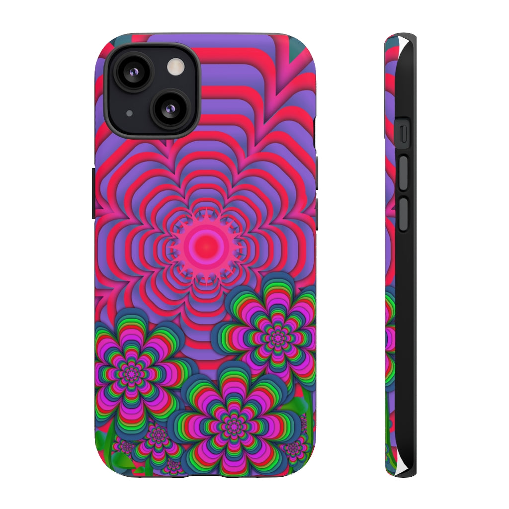 Sun Gazer Red Flower Of Life iPhone Case