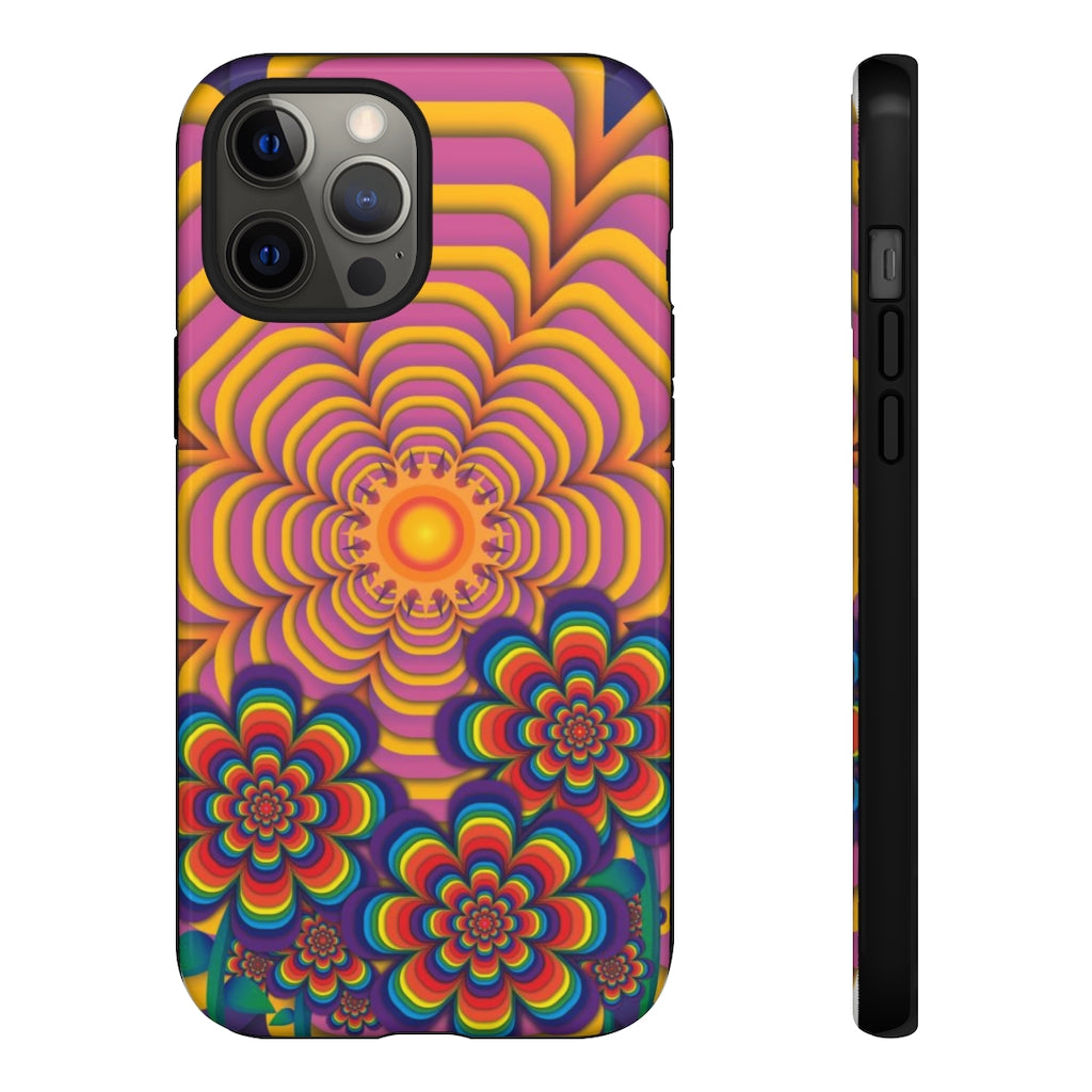 Sun Gazer Yellow Flower Of Life iPhone Case