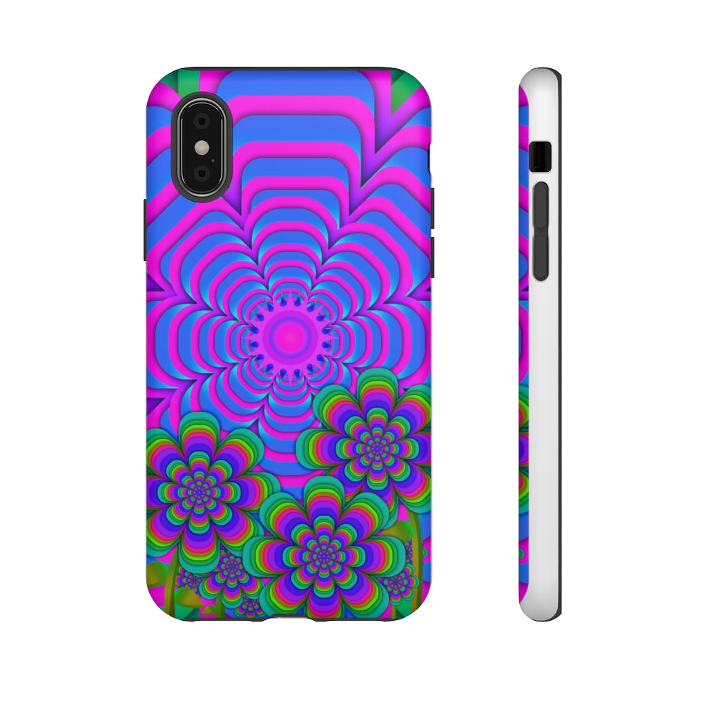 Sun Gazer Purple Flower Of Life iPhone Case