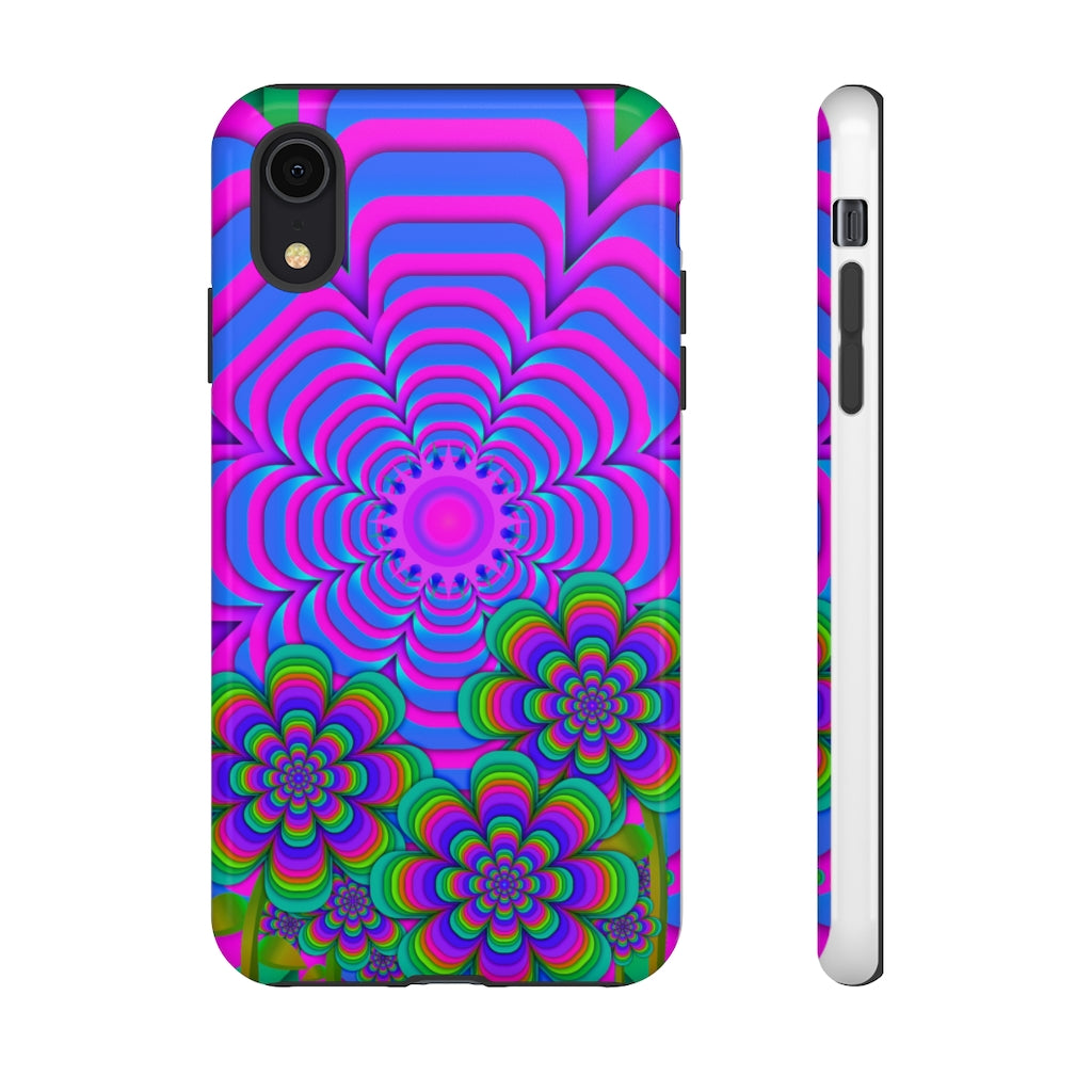 Sun Gazer Purple Flower Of Life iPhone Case